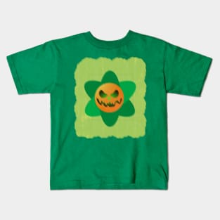 flowers pumpkin Halloween design 2023 Kids T-Shirt